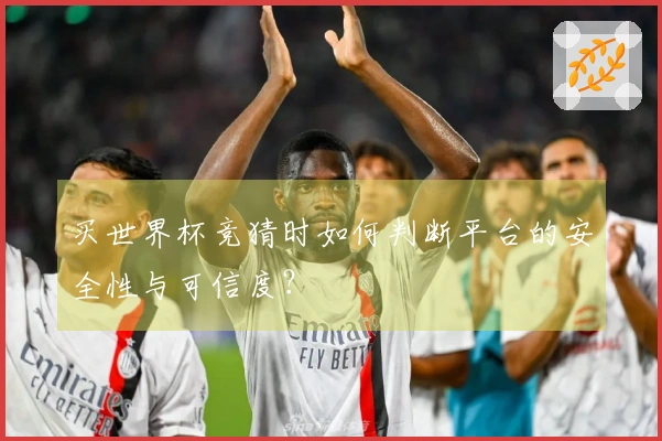 买世界杯竞猜时如何判断平台的安全性与可信度？
